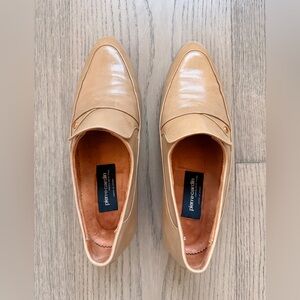 Vintage Rare Pierre Cardin 70s 80s Tan Leather Loafer Slip On.   US 9 Unisex